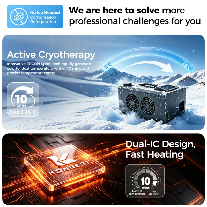 KONBEST Koude- en warmtecontrastcompressietherapieapparaat EK 810