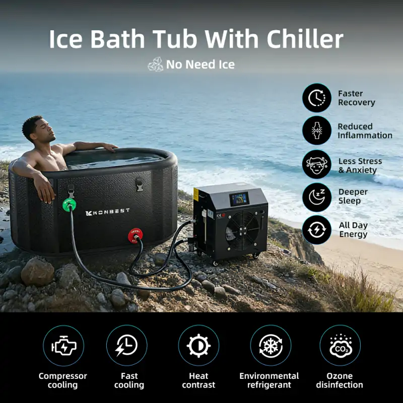 KONBEST CB02 Ice Bath Tube With Remote Chiller des1