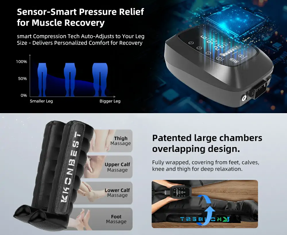 KONBEST Bottes de compression pour jambes 9890K B