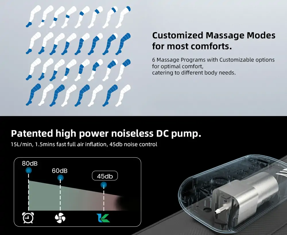 KONBEST Bottes de compression pour jambes 9890K B