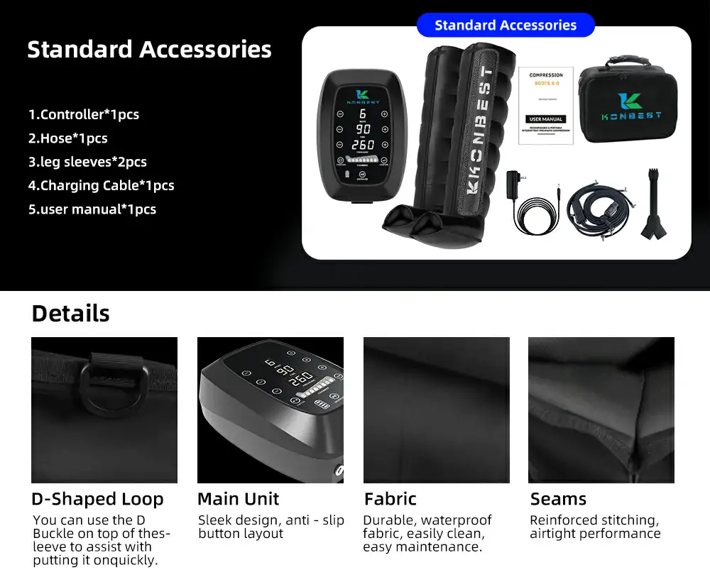 KONBEST Bottes de compression pour jambes 9890K B