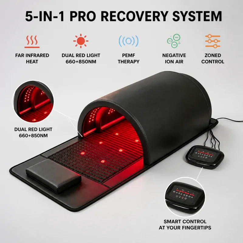 RL301 Red Light Infrared Sauna Dome 5 in 1 Professional Athlete Sports Recovery System