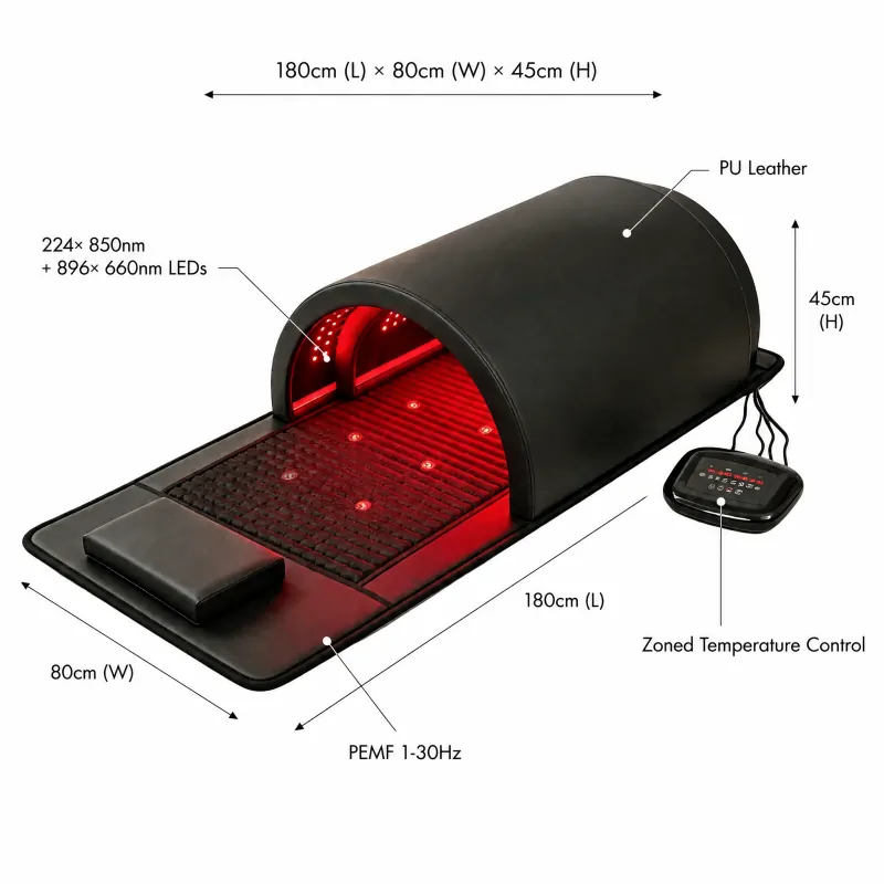 RL301 Red Light Infrared Sauna Dome 5 in 1 Professional Athlete Sports Recovery System